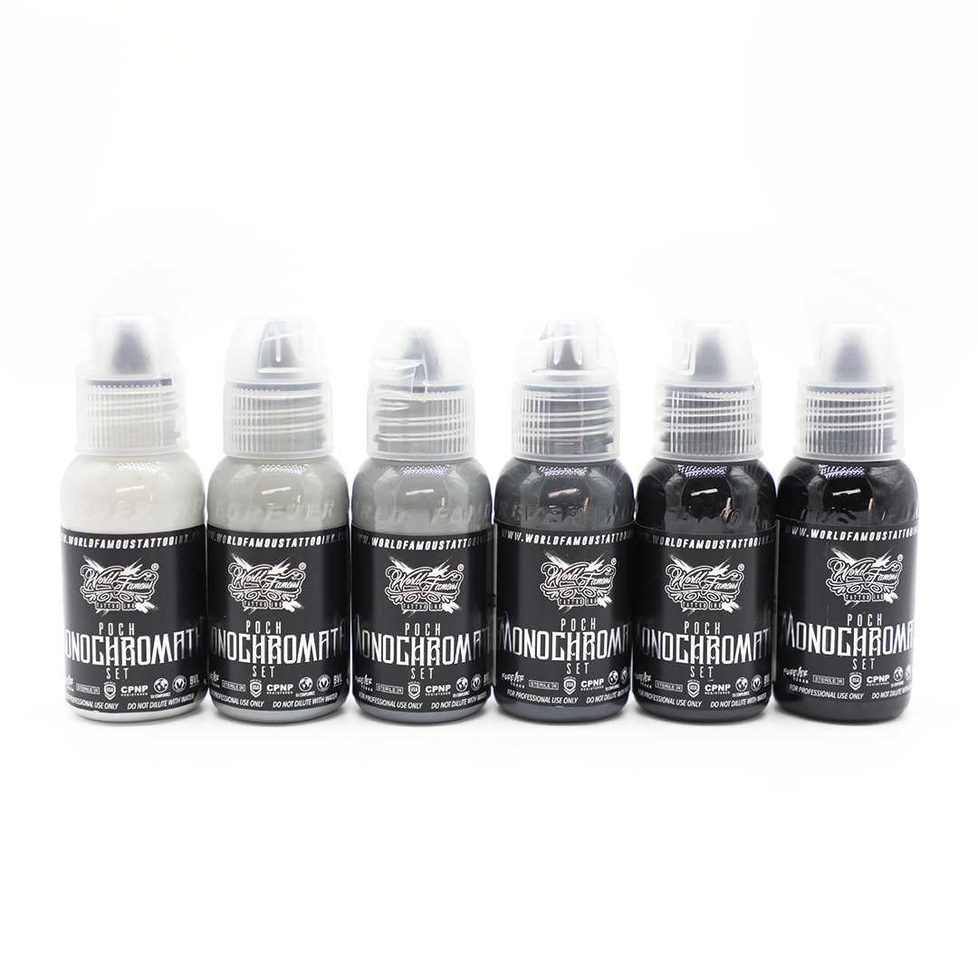 World Famous Tattoo Ink - Poch's Monochromatic Set